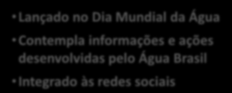 Programa Água Brasil Comunicação e Engajamento Blog Água Brasil Lançado no Dia Mundial da Água Contempla informações e ações