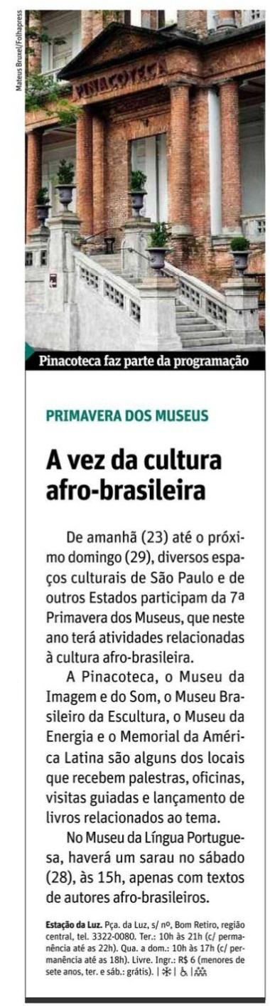 Assunto: Primavera dos Museus São Paulo