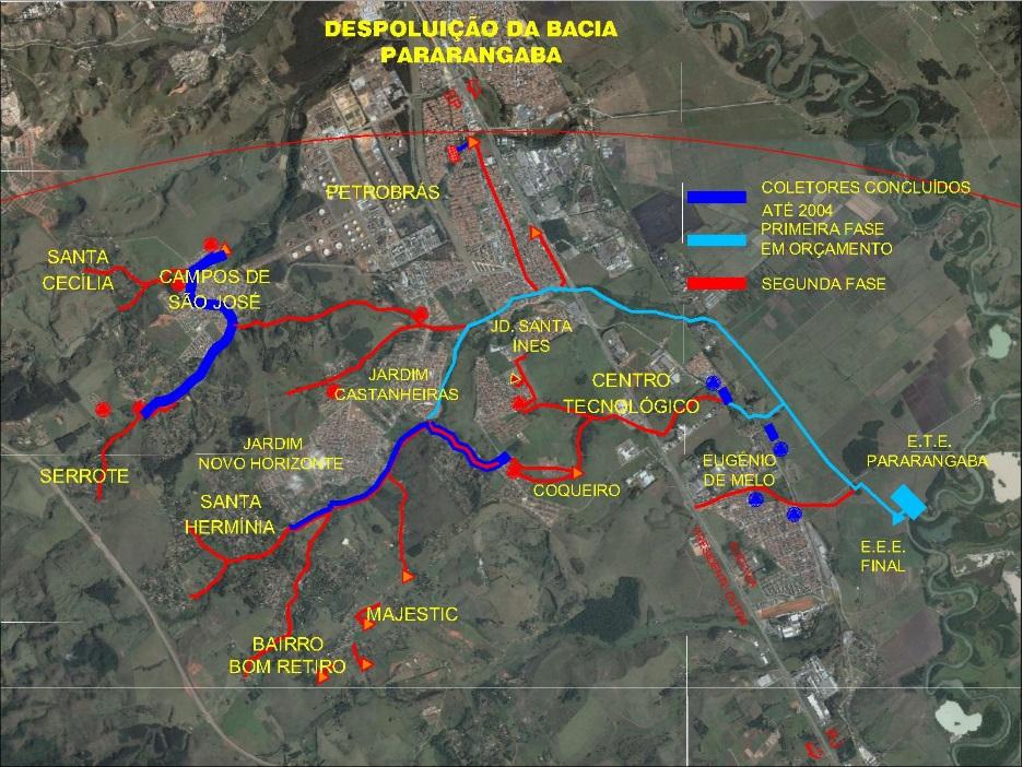 coleta de esgotos de 91% para 93% E índices de tratamento de esgoto dos 88% atuais para 92% População Beneficiada: aprox.