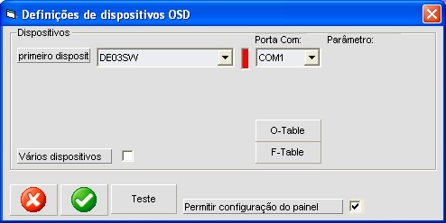 18 Ligar o WinCan8 ao gerador de carateres Selecione o gerador de carateres que utiliza atualmente, bem como a porta