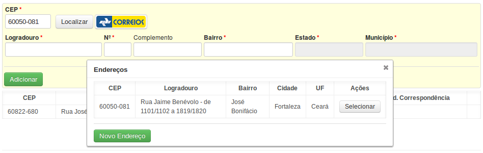 Procure preencher os campos que tem o asterisco (*) ao lado, pois esses campos são obrigatórios, o exemplo abaixo mostra uma Consultoria do tipo