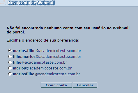 Importante: Lembre-se que esta etapa poderá ser realizada somente uma vez.