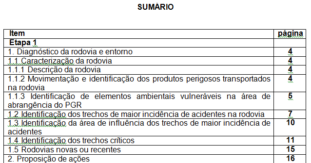 PROGRAMA DE GERENCIAMENTO DE RISCOS PARA ADMINISTRADORAS DE RODOVIAS PARA O TRANSPORTE DE PRODUTOS