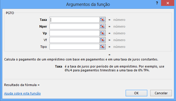 47 Em B7, vamos empregar a seguinte fórmula: =PGTO(B5/12;B4;0;B3).