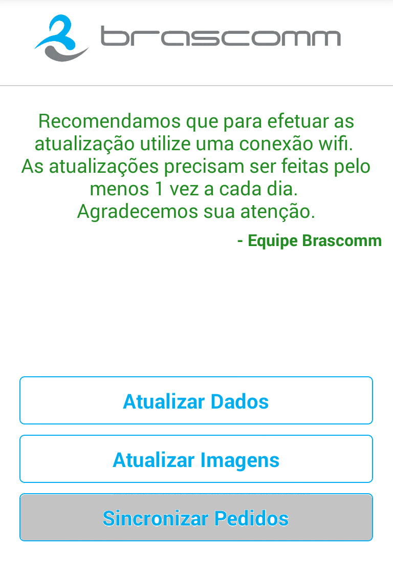 Após finalizar os pedidos, no aplicativo, faça a sincronizadão de pedidos.