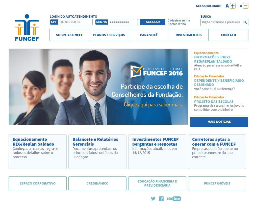 CONTRATAÇÃO DE EMPRÉSTIMOS FUNCEF PELO AUTOATENDIMENTO 1. Acesse o Autoatendimento no sítio da FUNCEF- www.funcef.com.br.