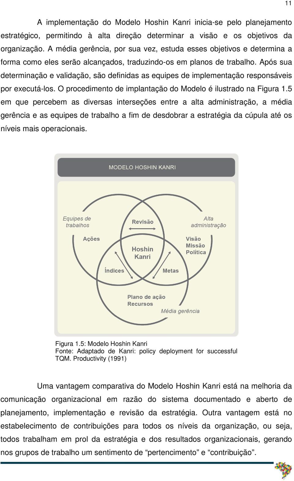 Após sua determinação e validação, são definidas as equipes de implementação responsáveis por executá-los. O procedimento de implantação do Modelo é ilustrado na Figura 1.