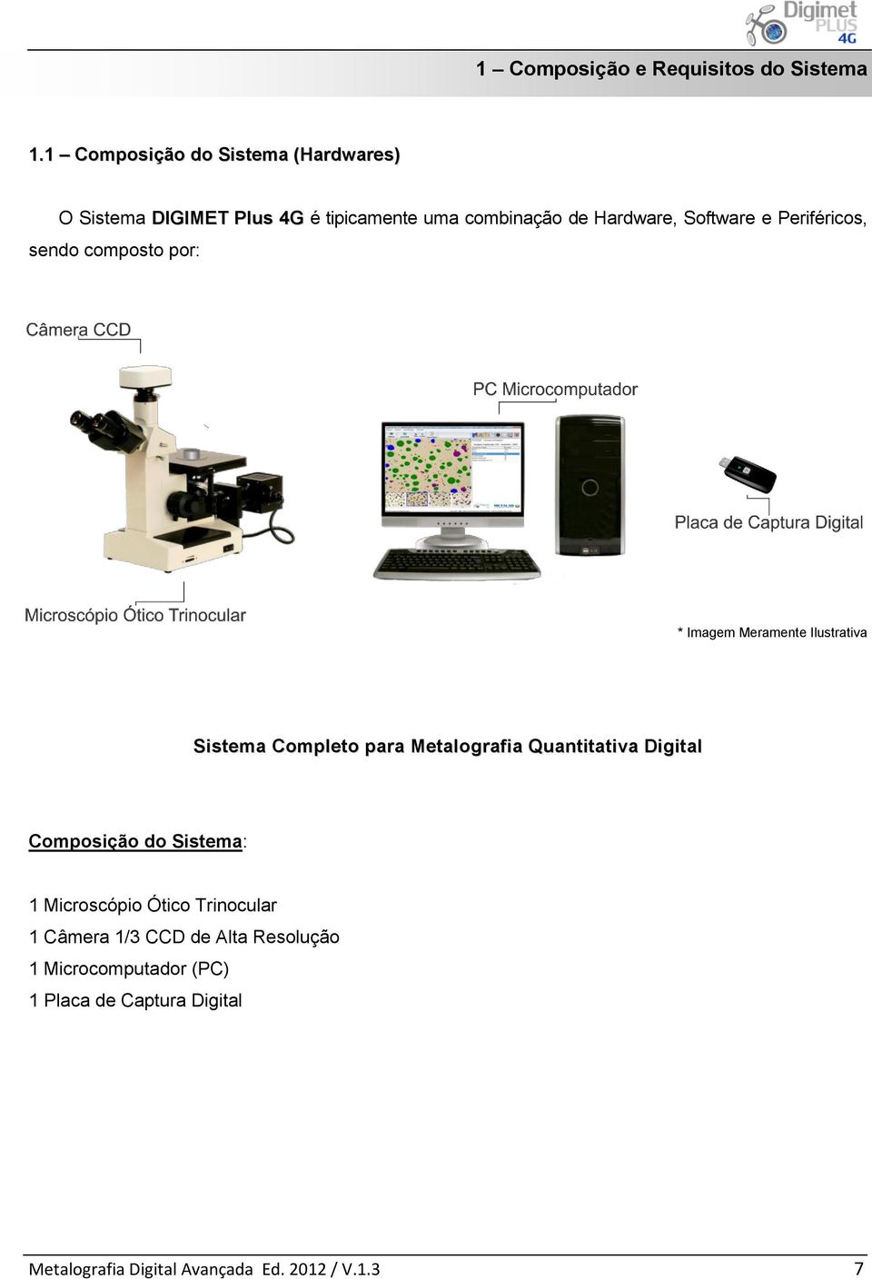 Periféricos, sendo composto por: * Imagem Meramente Ilustrativa Sistema Completo para Metalografia Quantitativa