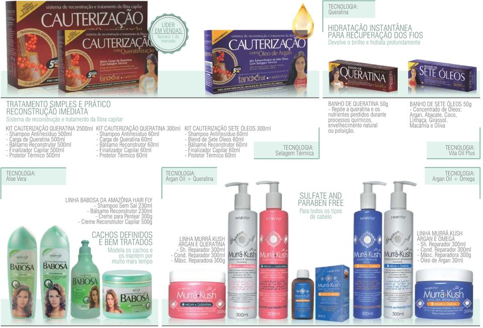 Protetor Térmico 500ml KIT CAUTERIZAÇÃO QUERATINA 300ml - Shampoo Antirresíduo 60ml - Carga de Queratina 60ml - Bálsamo Reconstrutor 60ml - Finalizador Capilar 60ml - Protetor Térmico 60ml KIT