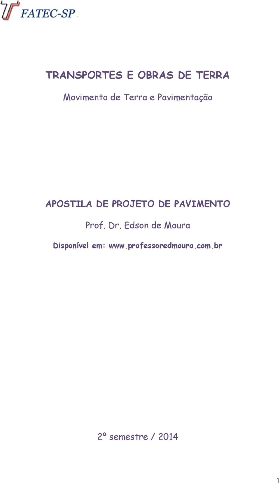 PAVIMENTO Prof. Dr.