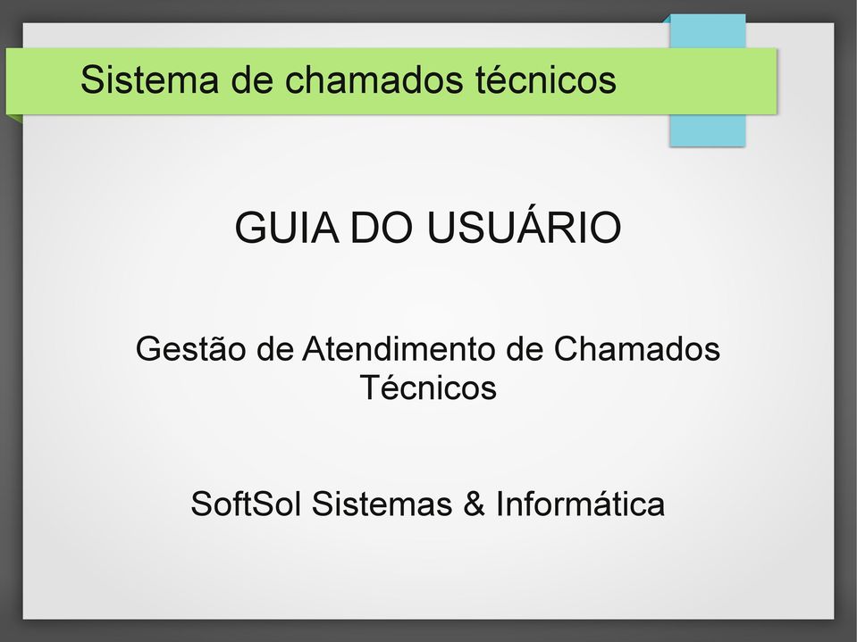 Atendimento de Chamados