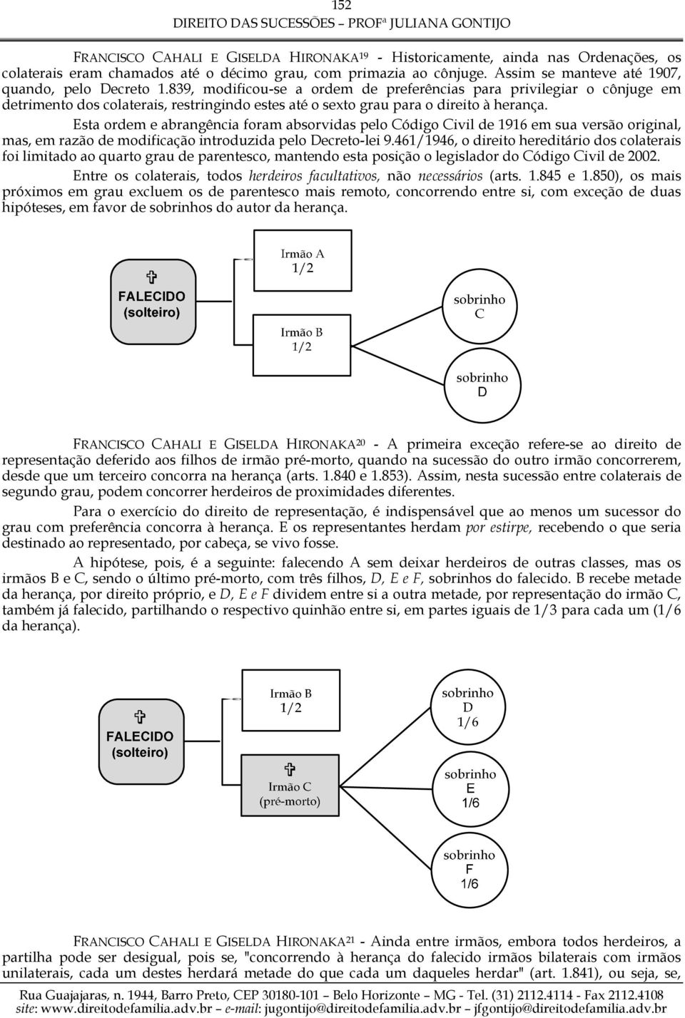 839, modificou-se a ordem de preferências para privilegiar o cônjuge em detrimento dos colaterais, restringindo estes até o sexto grau para o direito à herança.