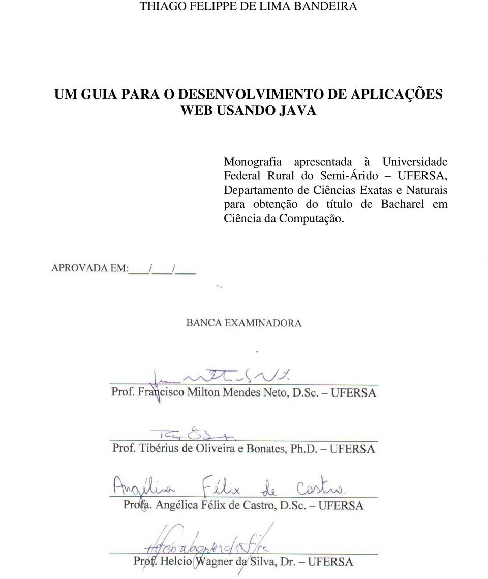 Federal Rural do Semi-Árido UFERSA, Departamento de Ciências Exatas