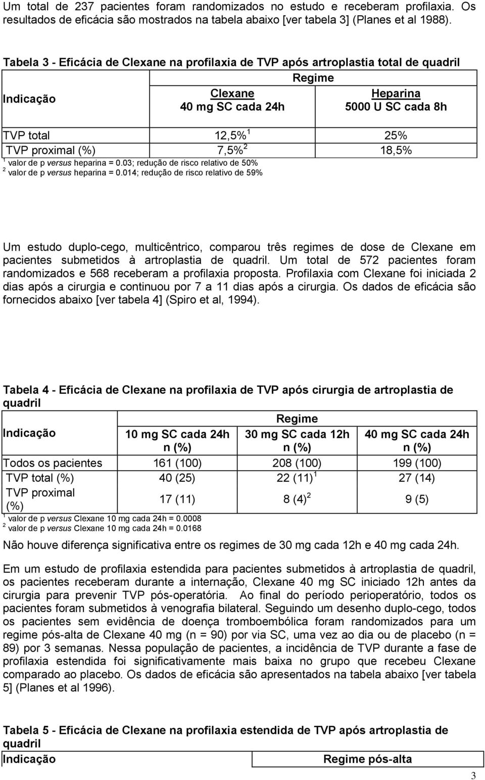 7,5% 2 18,5% 1 valor de p versus heparina = 0.03; redução de risco relativo de 50% 2 valor de p versus heparina = 0.