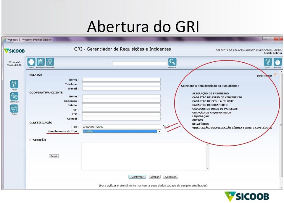 referência ao assunto que será tratado, a classificação do GRI);