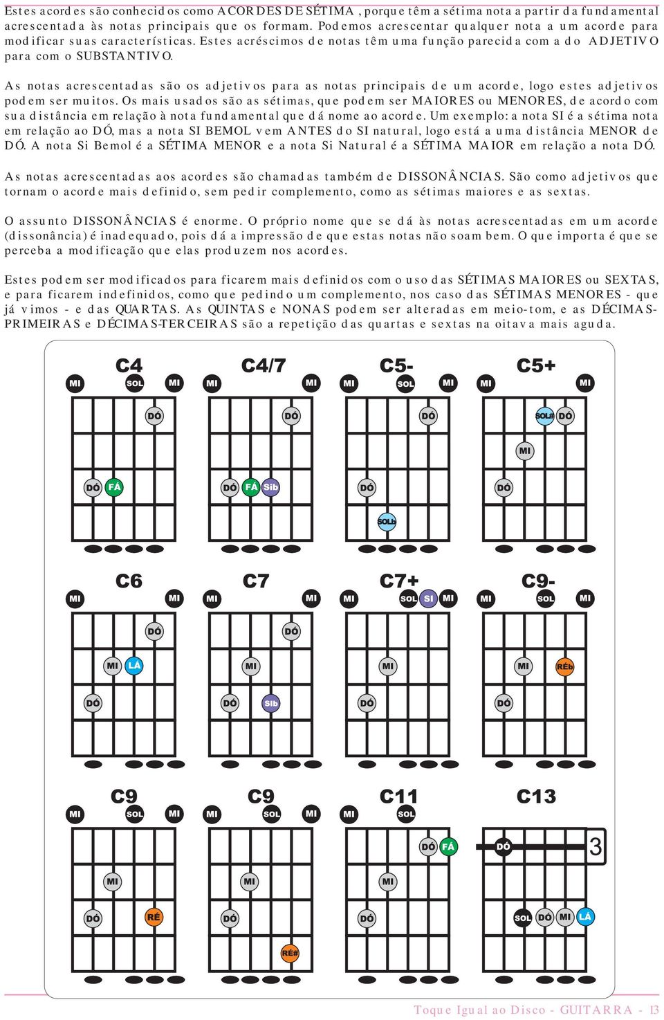 As notas acrescentadas são os adjetivos para as notas principais de um acorde, logo estes adjetivos podem ser muitos.