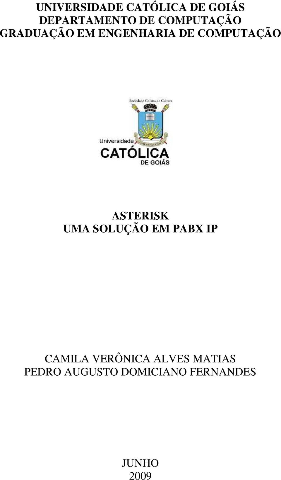 ASTERISK UMA SOLUÇÃO EM PABX IP CAMILA VERÔNICA