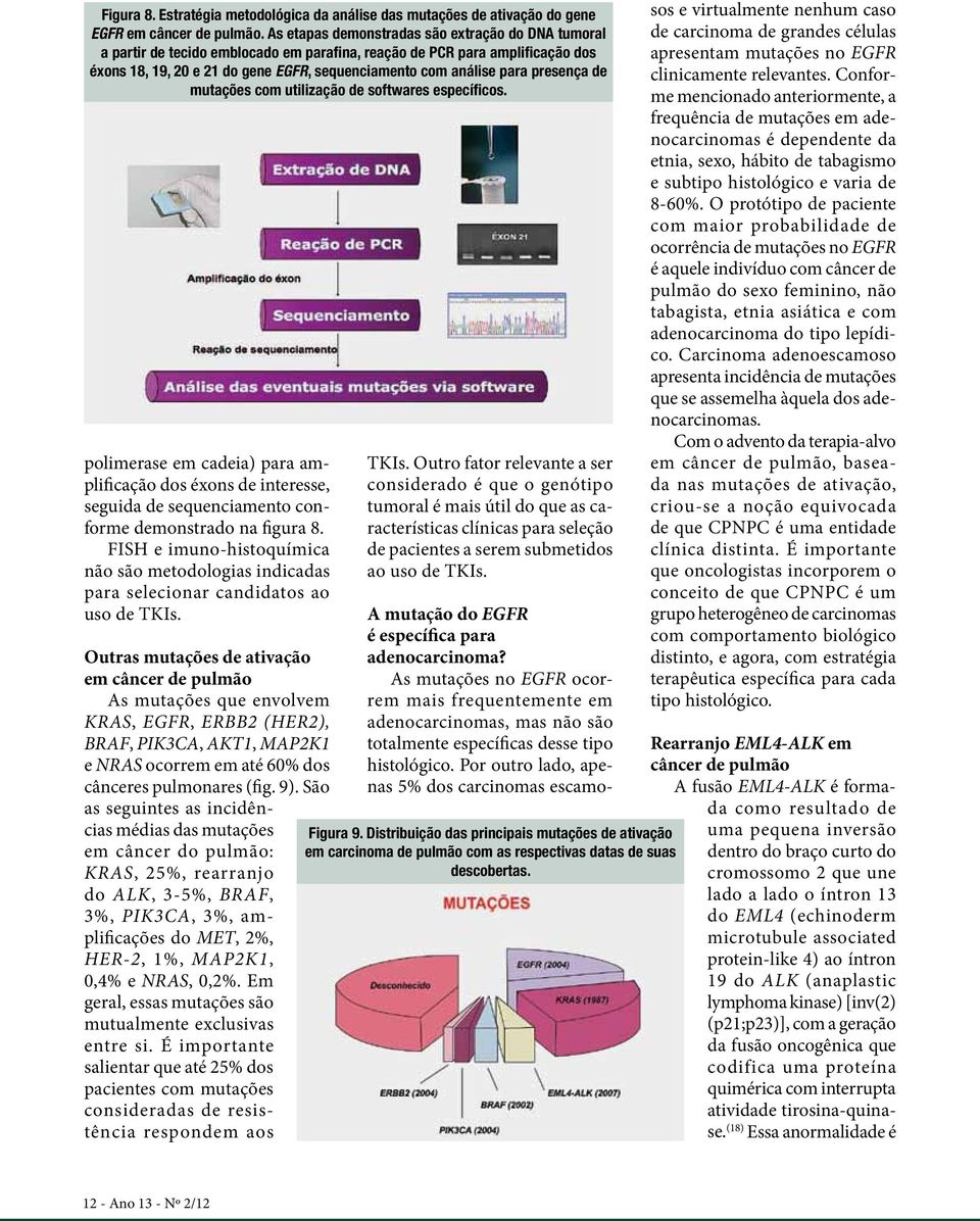 presença de mutações com utilização de softwares específicos. polimerase em cadeia) para amplificação dos éxons de interesse, seguida de sequenciamento conforme demonstrado na figura 8.