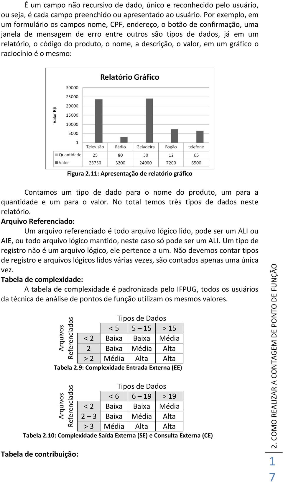 Por exemplo, em um formulário os campos nome, CPF, endereço, o botão de confirmação, uma janela de mensagem de erro entre outros são tipos de dados, já em um relatório, o código do produto, o nome, a