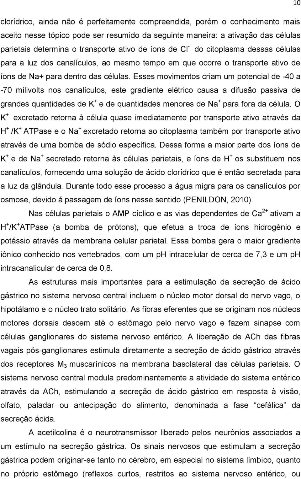 Esses movimentos criam um potencial de -40 a -70 milivolts nos canalículos, este gradiente elétrico causa a difusão passiva de grandes quantidades de K + e de quantidades menores de Na + para fora da