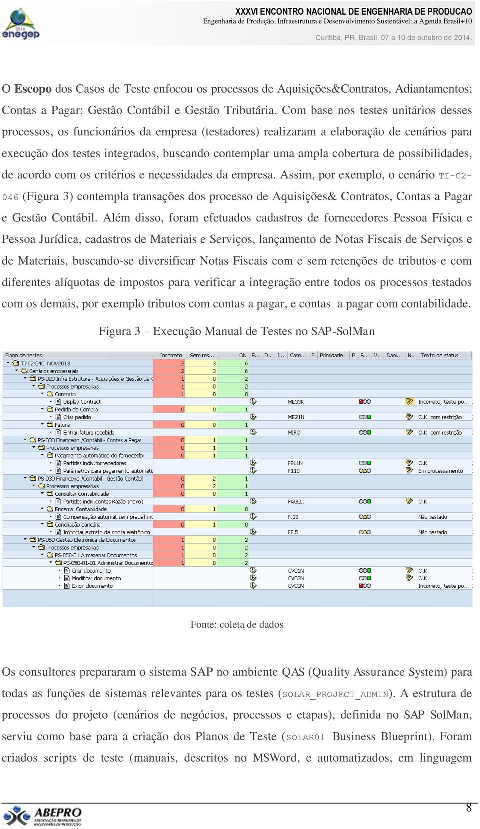 cobertura de possibilidades, de acordo com os critérios e necessidades da empresa.