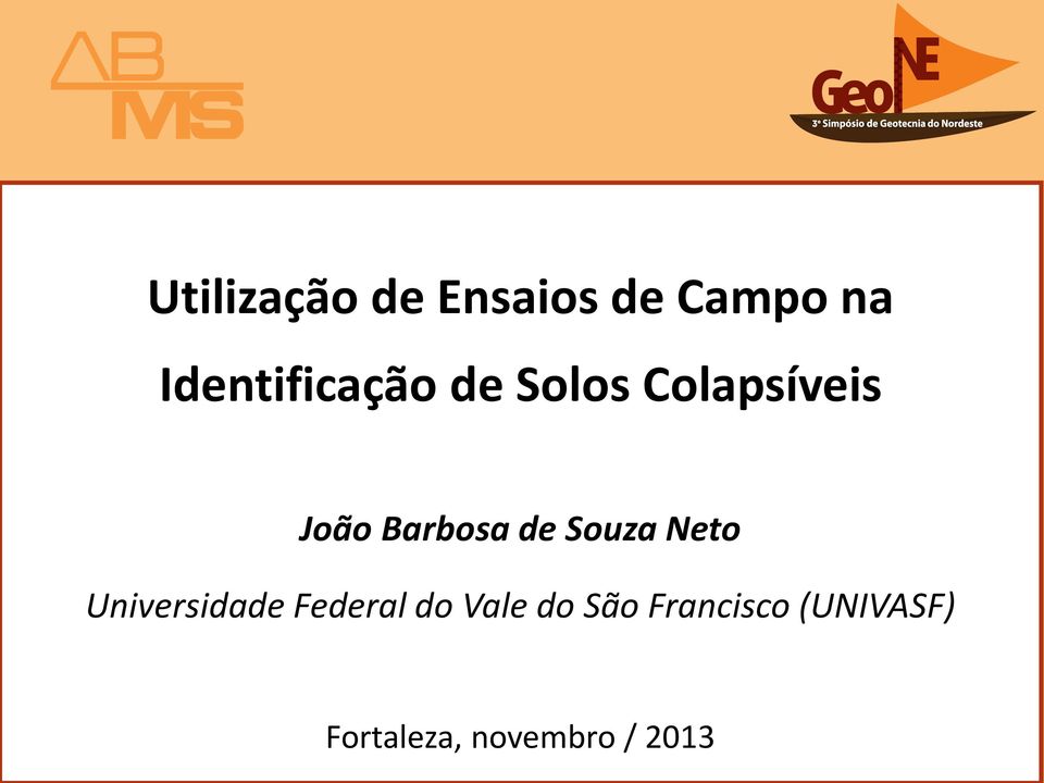 Barbosa de Souza Neto Universidade Federal