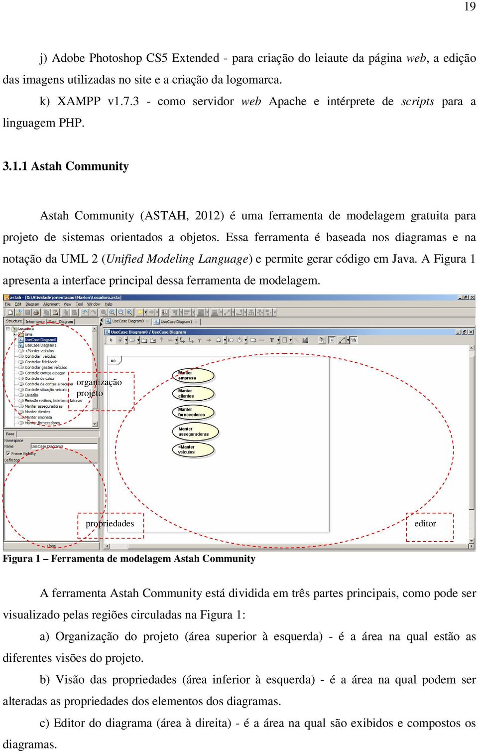 1 Astah Community Astah Community (ASTAH, 2012) é uma ferramenta de modelagem gratuita para projeto de sistemas orientados a objetos.