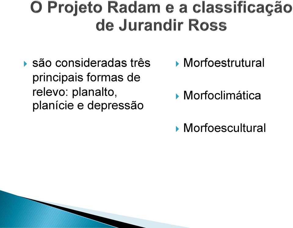 planalto, planície e depressão