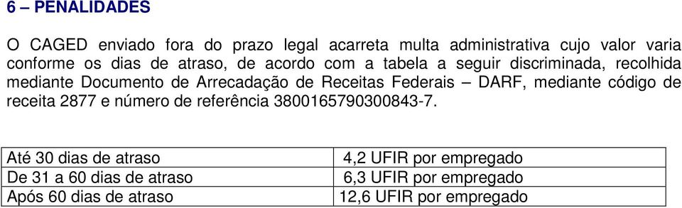 Federais DARF, mediante código de receita 2877 e número de referência 3800165790300843-7.