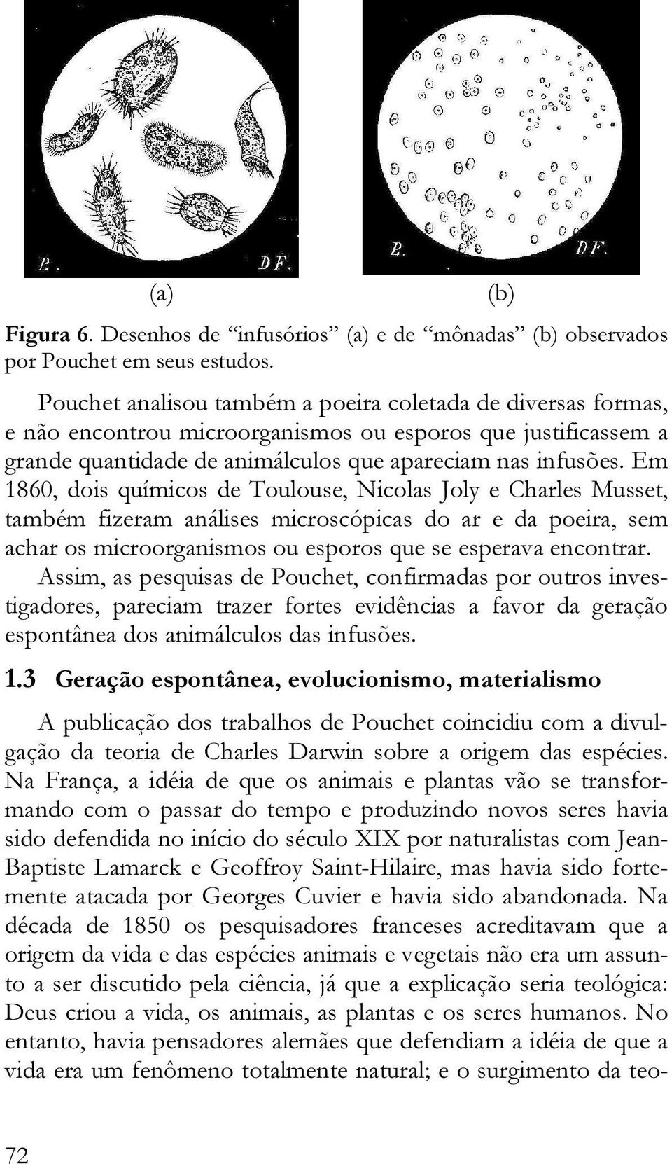 Em 1860, dois químicos de Toulouse, Nicolas Joly e Charles Musset, também fizeram análises microscópicas do ar e da poeira, sem achar os microorganismos ou esporos que se esperava encontrar.