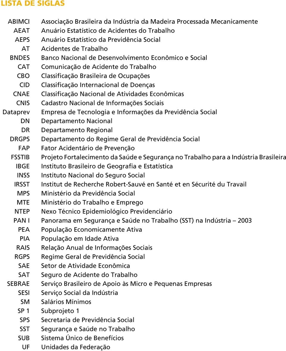 3.7 Indicadores utilizados nas análises 40 3 Ramo da Indústria no Brasil e nas Unidades da Federação 43 3.1 Situação Sociodemográfica na Indústria 45 3.