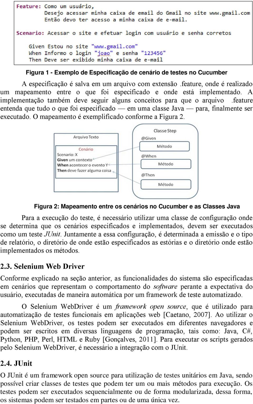 feature entenda que tudo o que foi especificado em uma classe Java para, finalmente ser executado. O mapeamento é exemplificado conforme a Figura 2.