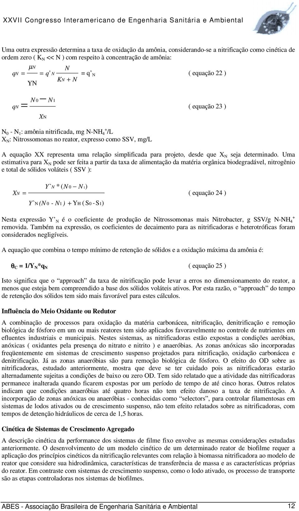 simplificada para projeto, desde que X N seja determinado.