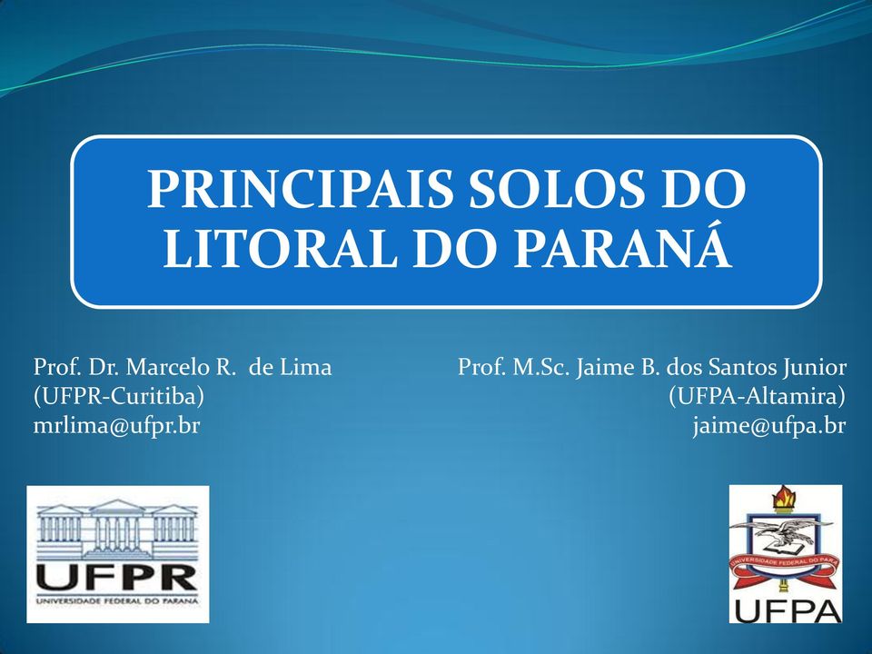 de Lima (UFPR-Curitiba) mrlima@ufpr.