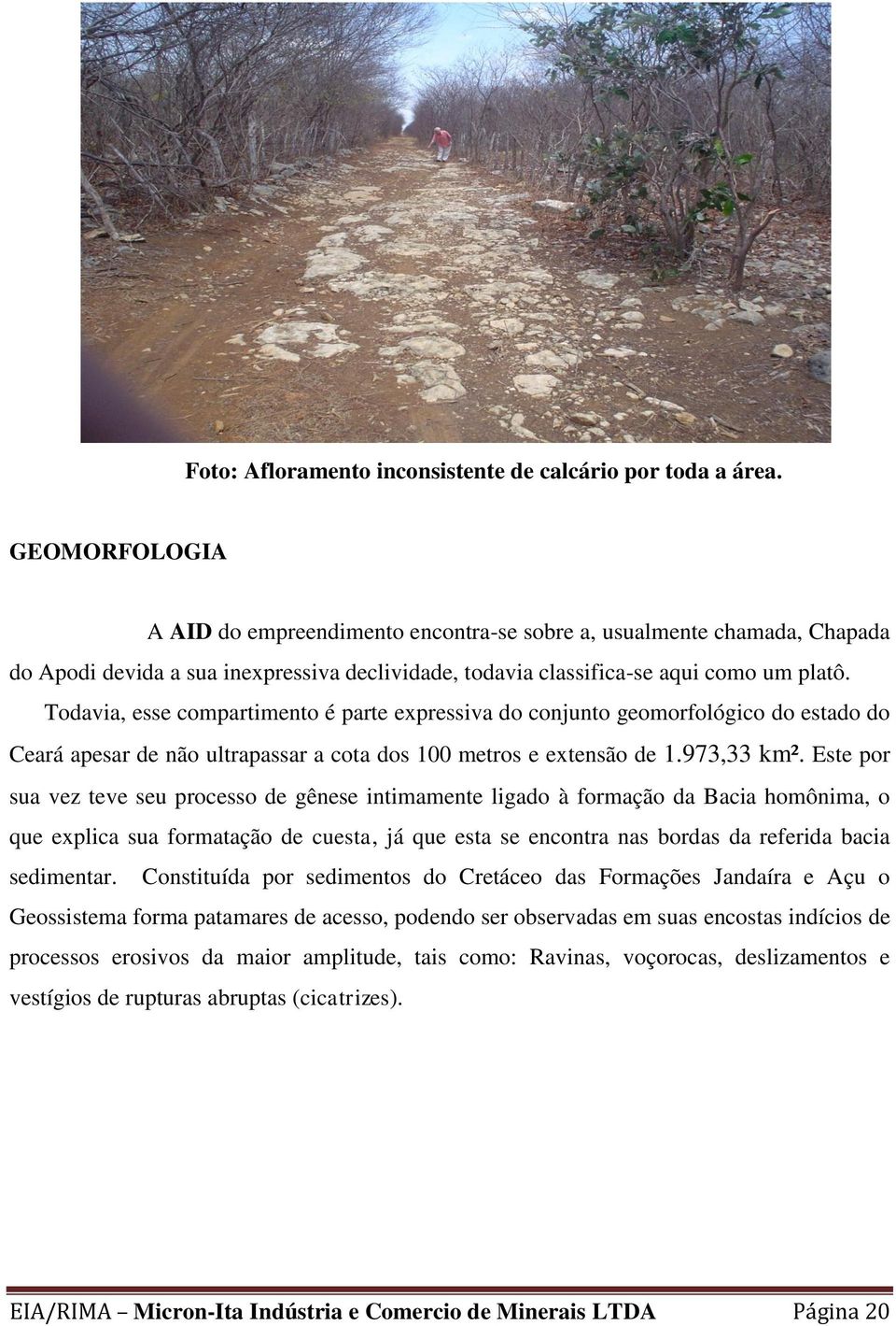 Todavia, esse compartimento é parte expressiva do conjunto geomorfológico do estado do Ceará apesar de não ultrapassar a cota dos 100 metros e extensão de 1.973,33 km².