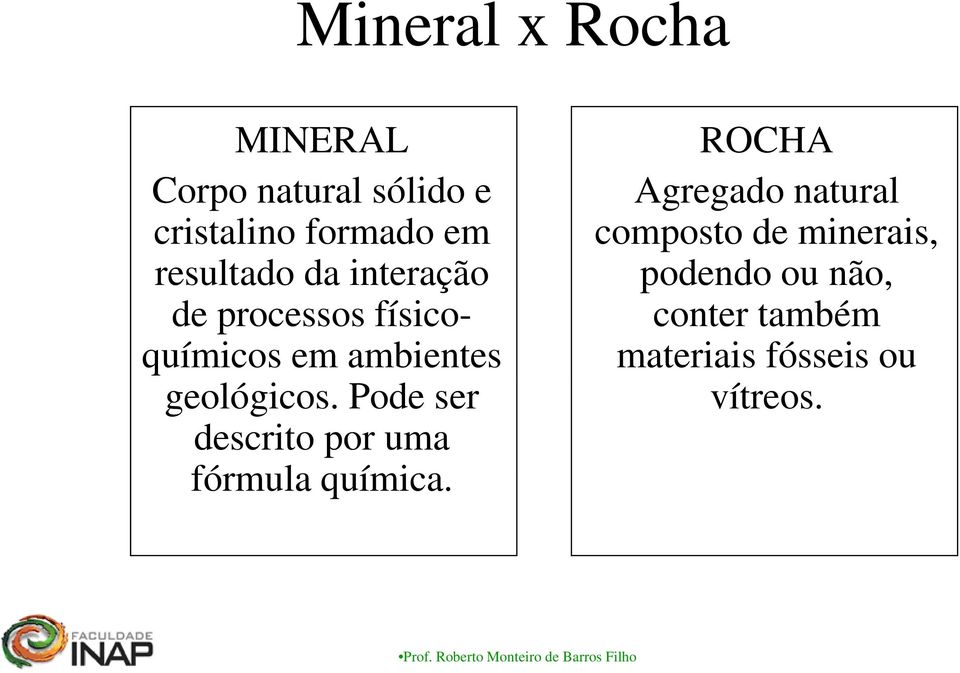 podendo ou não, de processos físicoquímicos em ambientes materiais