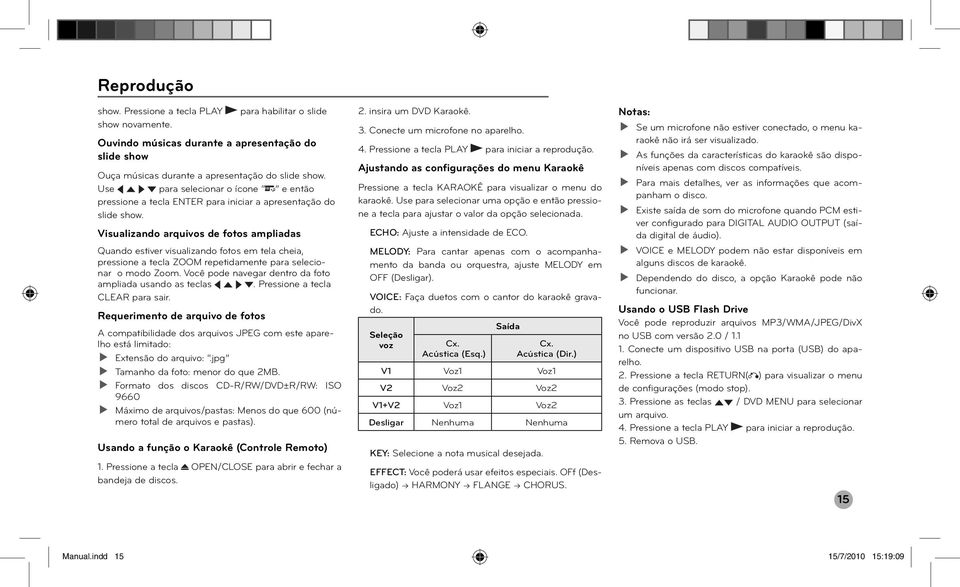 Visualizando arquivos de fotos ampliadas Quando estiver visualizando fotos em tela cheia, pressione a tecla ZOOM repetidamente para selecionar o modo Zoom.