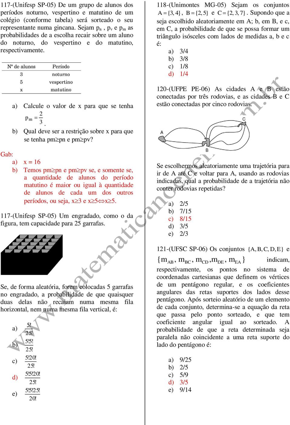 Qual deve ser a restrição sobre x para que se tenha pm pn e pm pv?