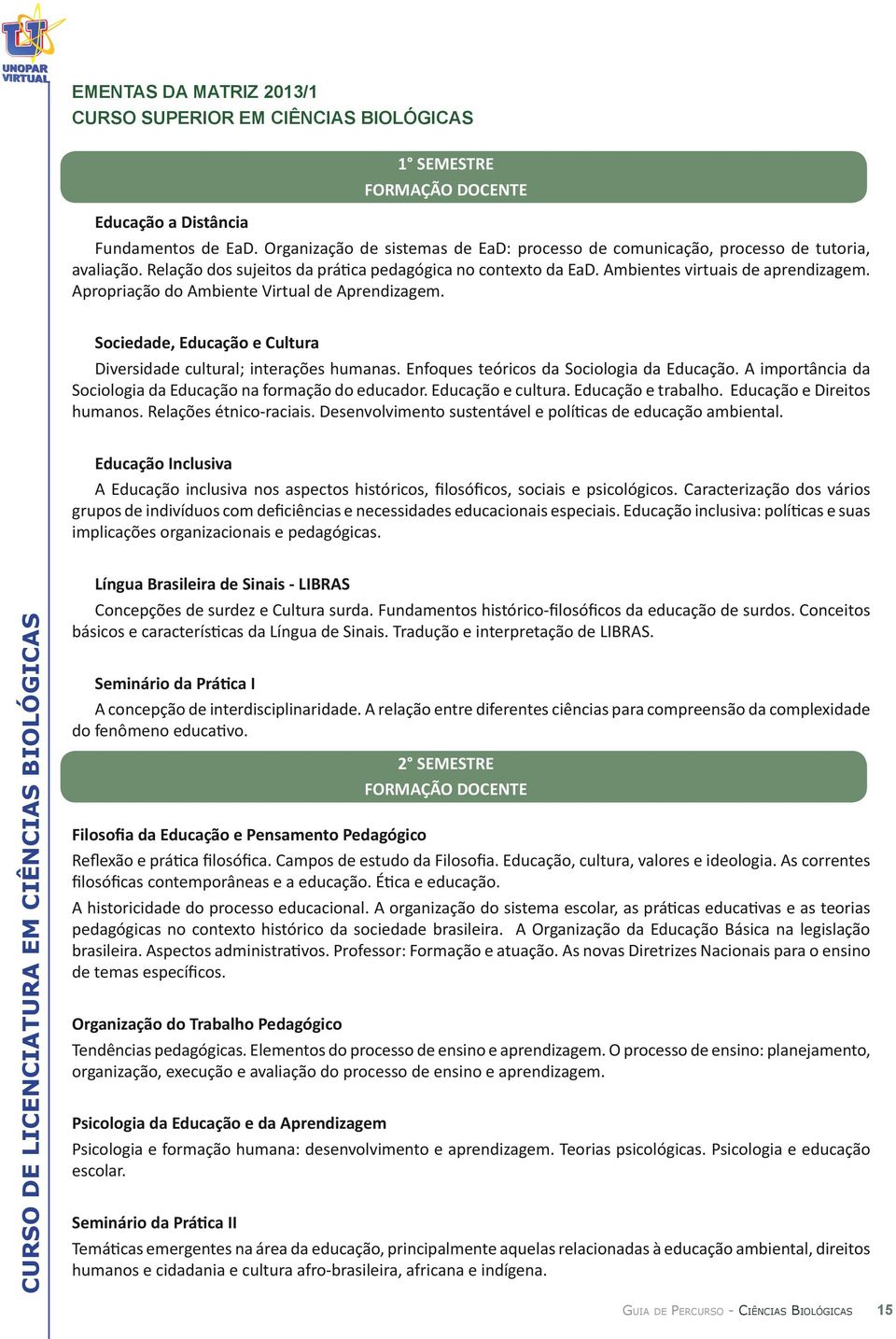 Apropriação do Ambiente Virtual de Aprendizagem. Sociedade, Educação e Cultura Diversidade cultural; interações humanas. Enfoques teóricos da Sociologia da Educação.