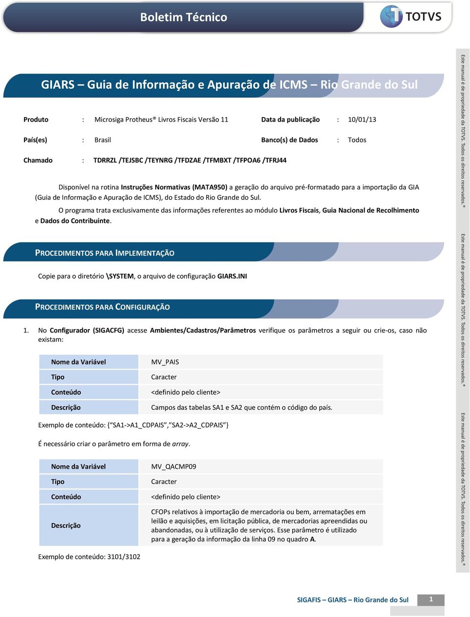 de ICMS), do Estado do Rio Grande do Sul. O programa trata exclusivamente das informações referentes ao módulo Livros Fiscais, Guia Nacional de Recolhimento e Dados do Contribuinte.