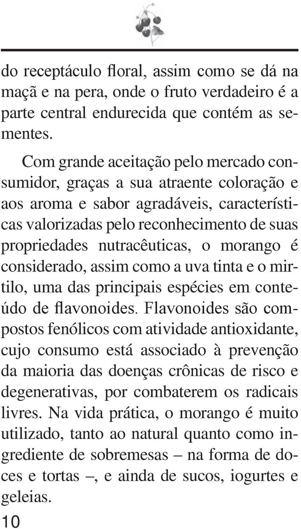 morango é considerado, assim como a uva tinta e o mirtilo, uma das principais espécies em conteúdo de flavonoides.