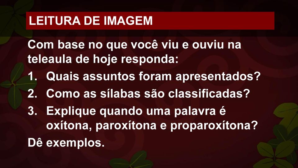 Quais assuntos foram apresentados? 2.