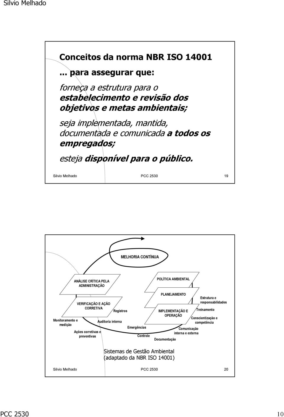 empregados; esteja disponível para o público.