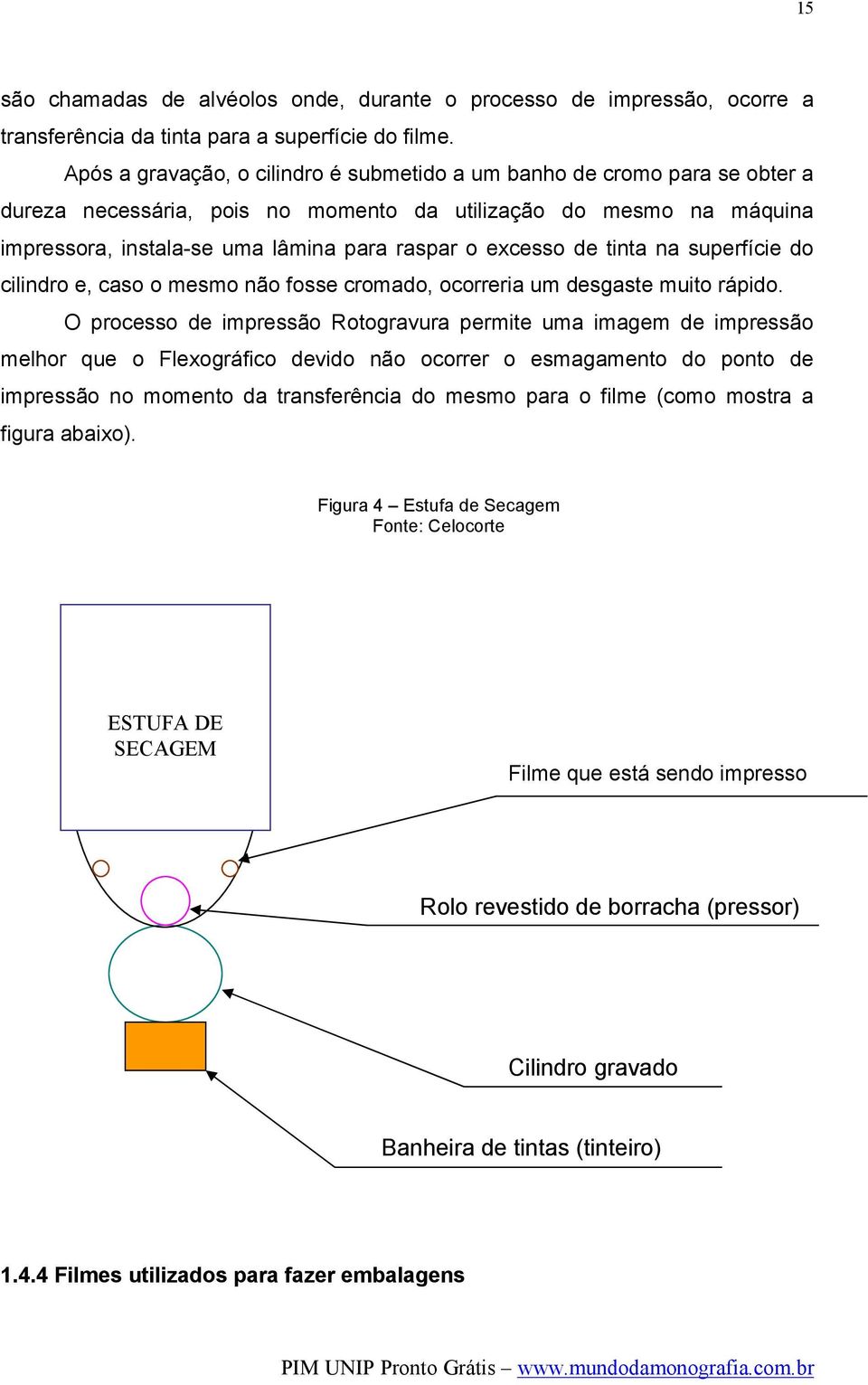 excesso de tinta na superfície do cilindro e, caso o mesmo não fosse cromado, ocorreria um desgaste muito rápido.