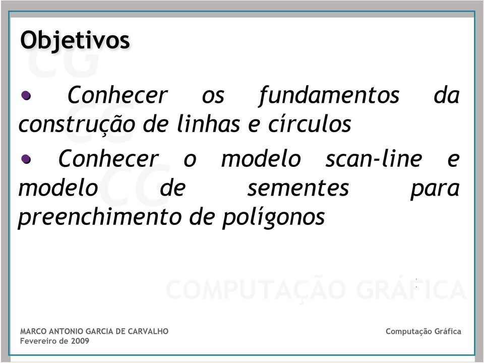 Conhecer o modelo scan-line modelo de