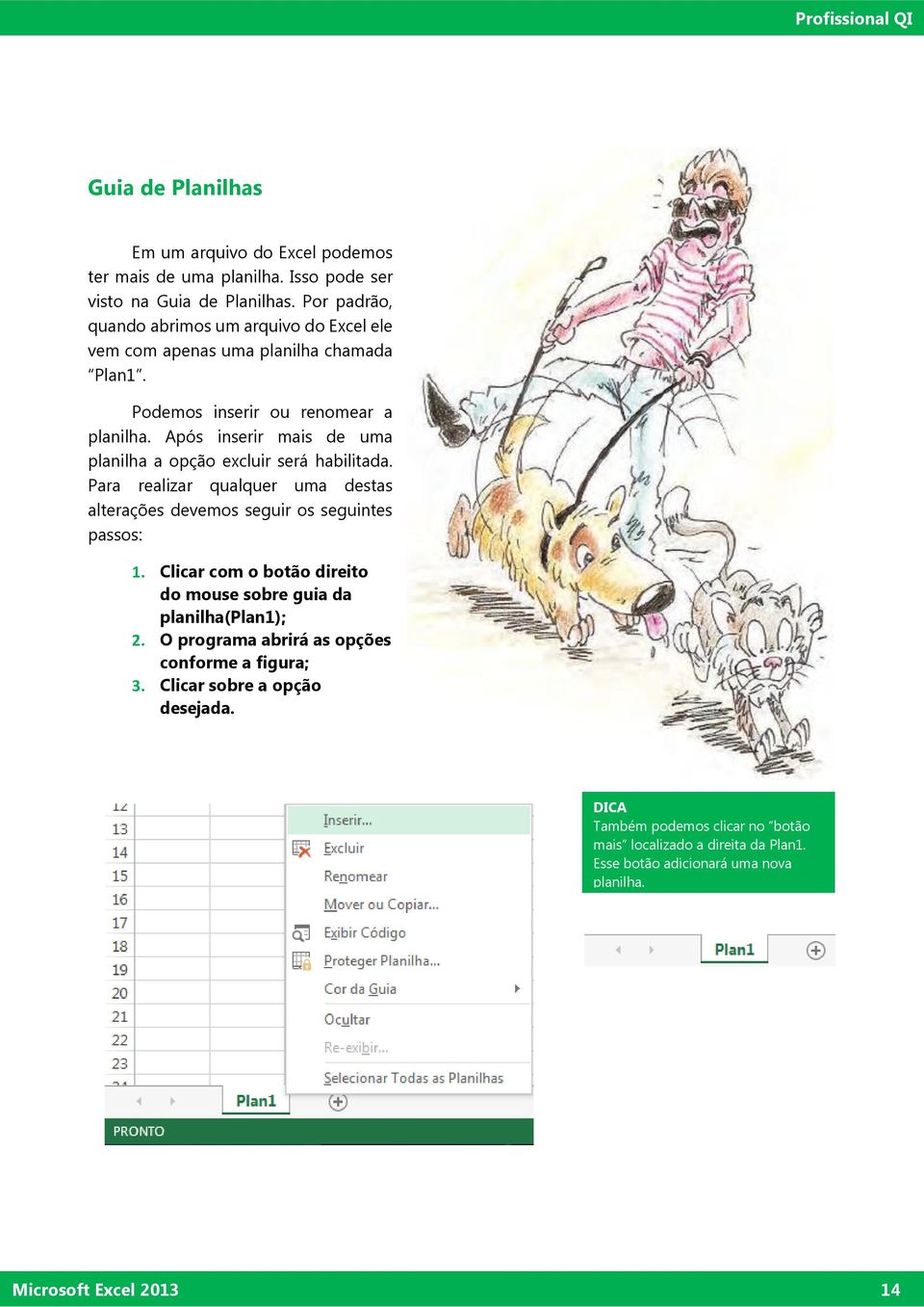 Após inserir mais de uma planilha a opção excluir será habilitada. Para realizar qualquer uma destas alterações devemos seguir os seguintes passos: 1.