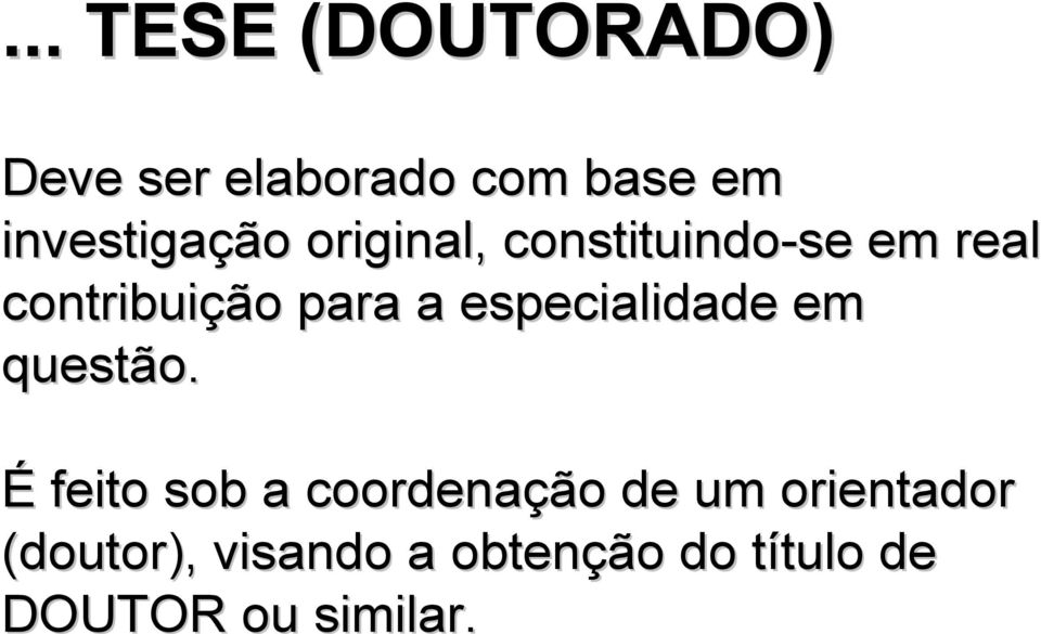 especialidade em questão.