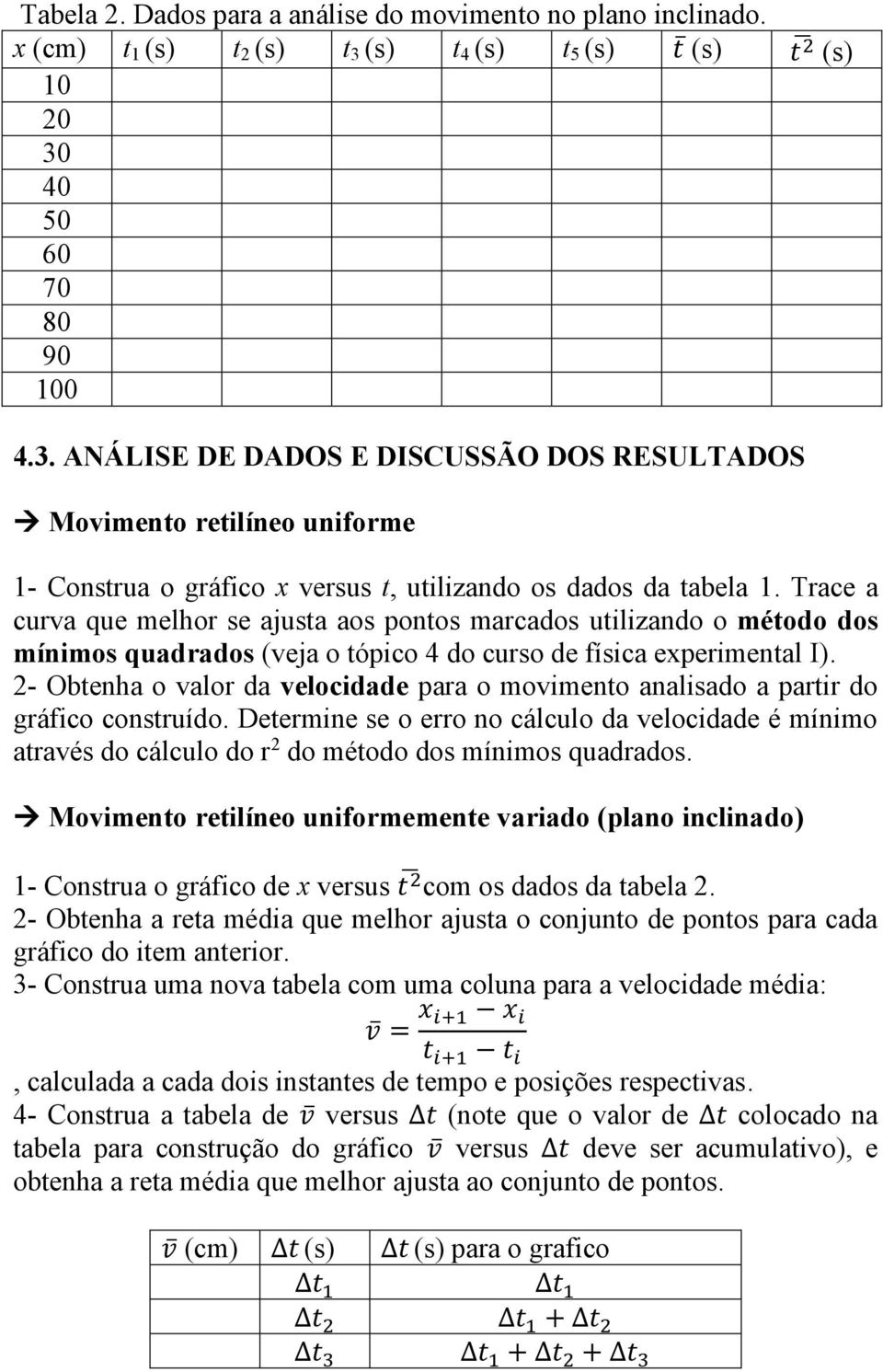 Trace a curva que melhor se ajusta aos pontos marcados utilizando o método dos mínimos quadrados (veja o tópico 4 do curso de física experimental I).