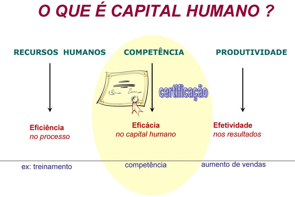 Eficiência no processo Eficácia no capital