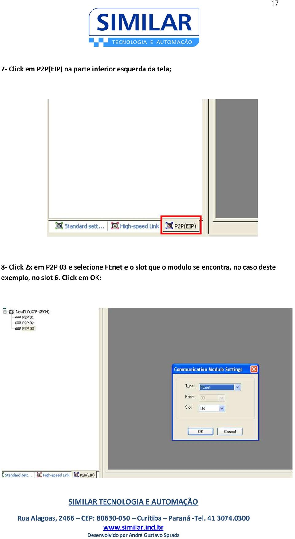 selecione FEnet e o slot que o modulo se